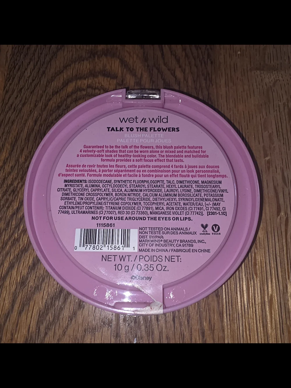 wet n wild Talk to the Flowers Blush Palette - Alice In Wonderland Collection